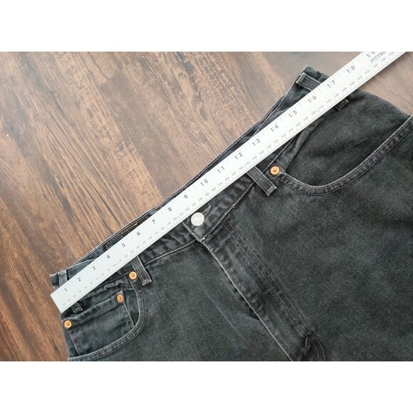 Vintage Levis 560 Jeans Mens 36x30 Black Denim Loose Fit Tapered Leg Y2K A34x28* - Picture 3 of 10